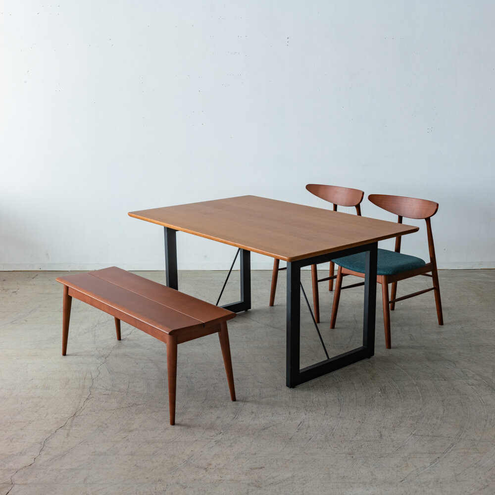 ［現品SALE］ダイニング4点セット DT601 ＋レヴィTEAKチェア＋レヴィTEAKベンチ