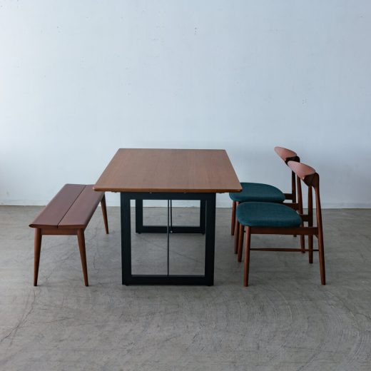 ［現品SALE］ダイニング4点セット DT601 ＋レヴィTEAKチェア＋レヴィTEAKベンチ