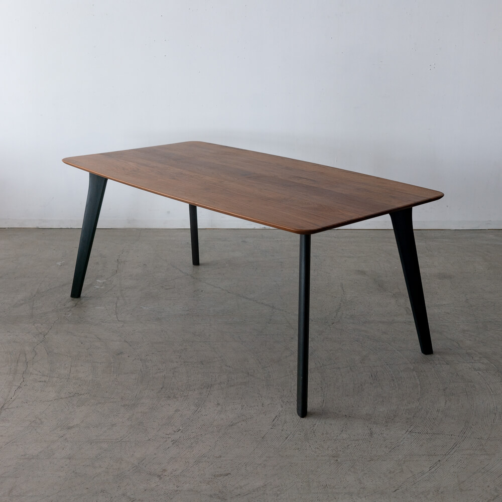 ［現品SALE］ナガノインテリア ダイニング4点セット DT619 ウォールナット材（ダイニングテーブル＋チェア＋ベンチ）