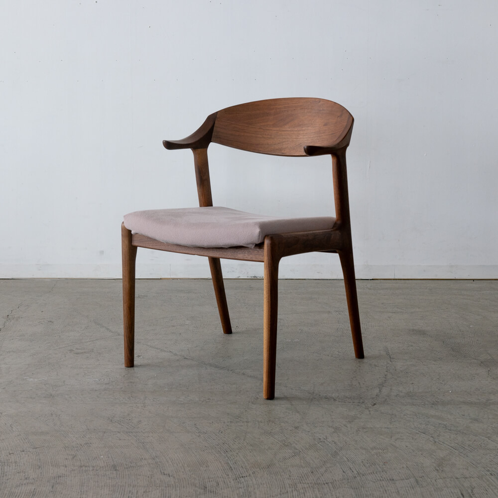 ［現品SALE］ナガノインテリア ダイニング4点セット DT619 ウォールナット材（ダイニングテーブル＋チェア＋ベンチ）