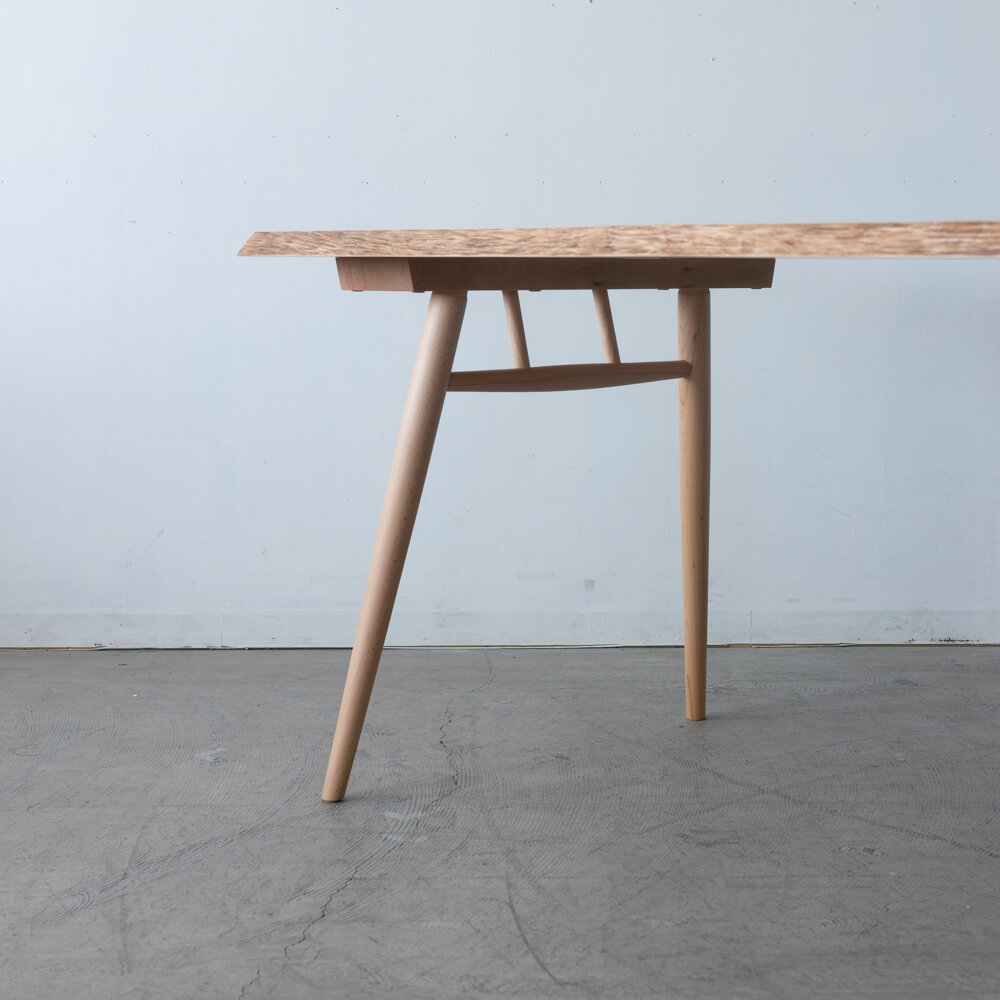 【現品SALE】国産材ダイニングとチェア・ベンチ4点セット ハギテーブル ONLY シュリザクラ W1500 チェア2脚＋ベンチ