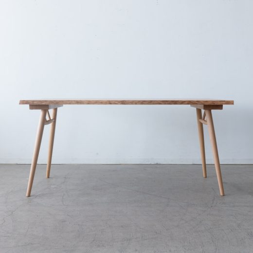 【現品SALE】国産材ダイニングとチェア・ベンチ4点セット ハギテーブル ONLY シュリザクラ W1500 チェア2脚＋ベンチ