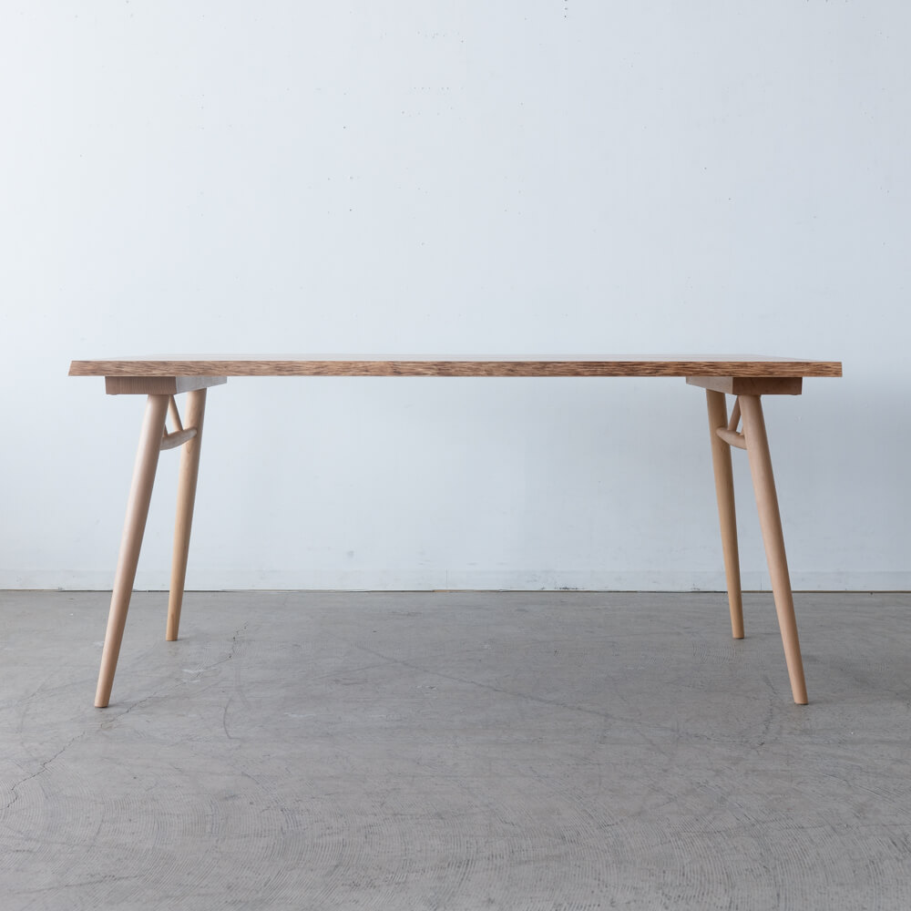 【現品SALE】国産材ダイニングとチェア・ベンチ4点セット ハギテーブル ONLY シュリザクラ W1500 チェア2脚＋ベンチ