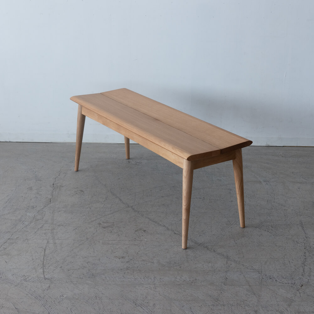 【現品SALE】国産材ダイニングとチェア・ベンチ4点セット ハギテーブル ONLY シュリザクラ W1500 チェア2脚＋ベンチ