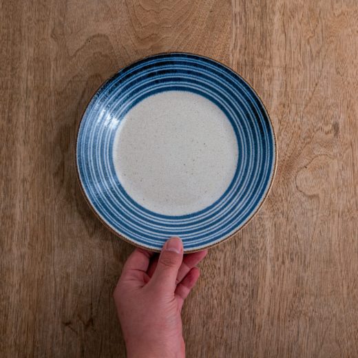 ぱいかじ 60皿 波 (ボーダー) -器市-