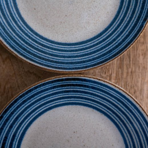 ぱいかじ 60皿 波 (ボーダー) -器市-