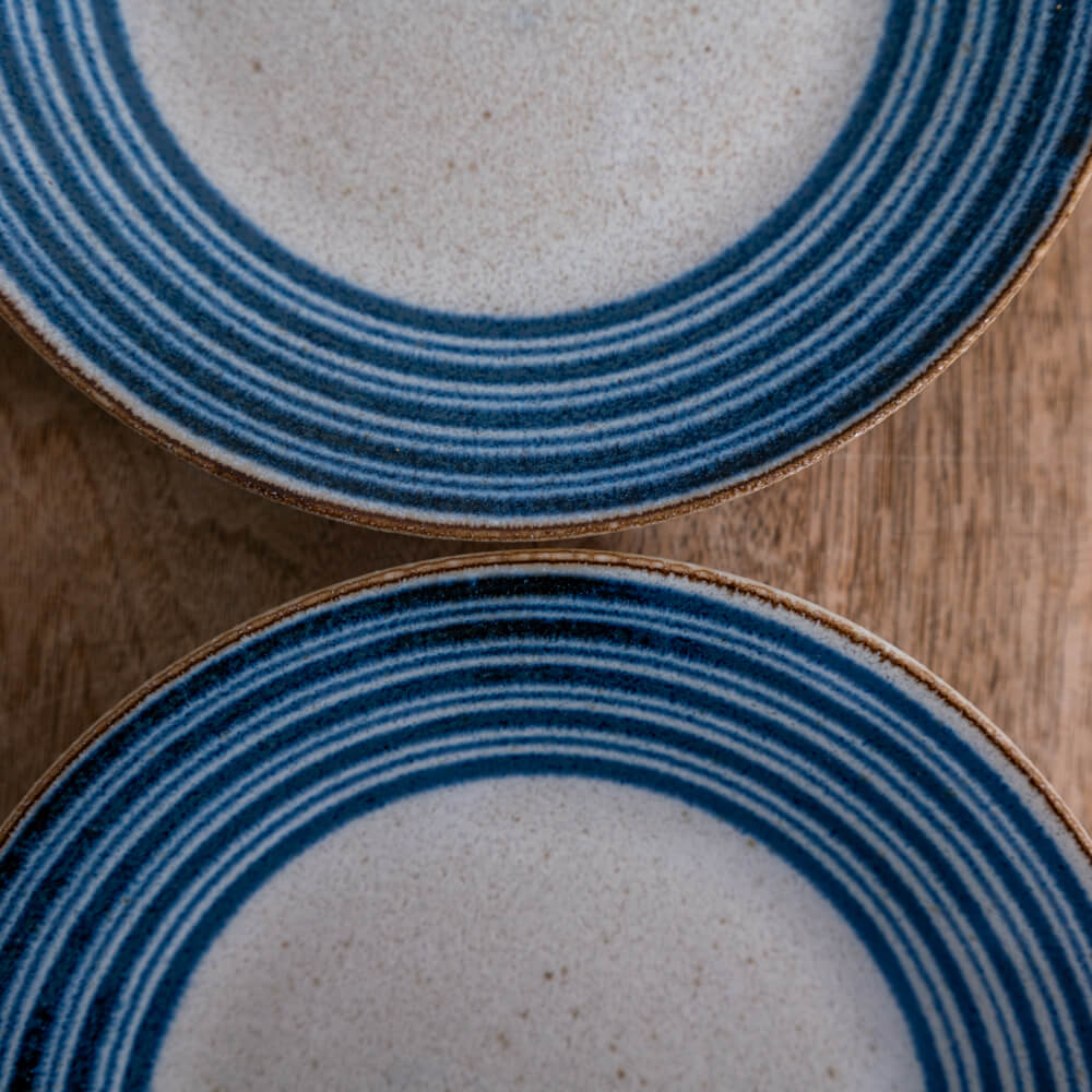 ぱいかじ 60皿 波 (ボーダー) -器市-