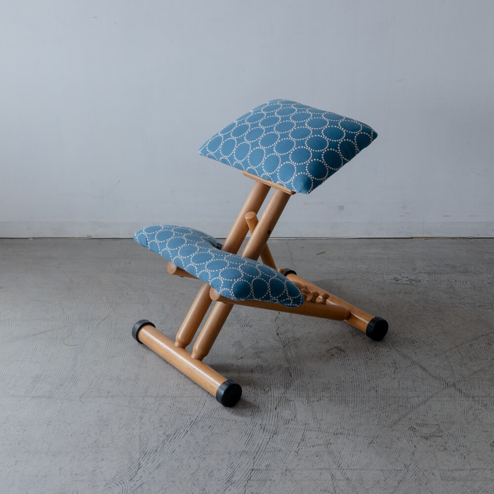 ［アップサイクル品］VARIER バランスチェア VARIABLE ミナペルホネン 北欧 学習椅子 tambourine ブルー