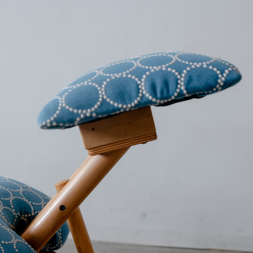 ［アップサイクル品］VARIER バランスチェア VARIABLE ミナペルホネン 北欧 学習椅子 tambourine ブルー