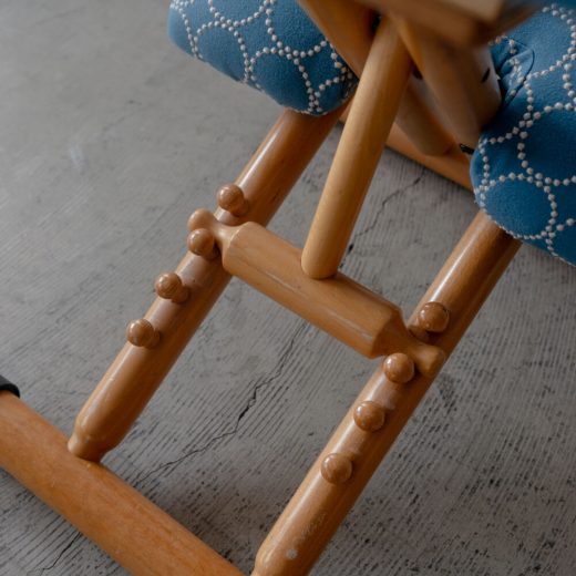 ［アップサイクル品］VARIER バランスチェア VARIABLE ミナペルホネン 北欧 学習椅子 tambourine ブルー