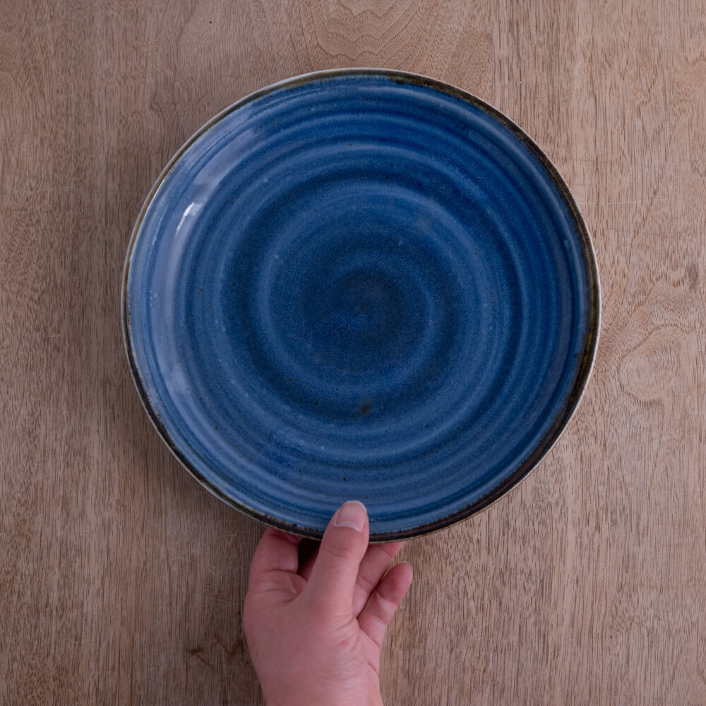 【WEB限定】青うず 24cm皿 -器市-