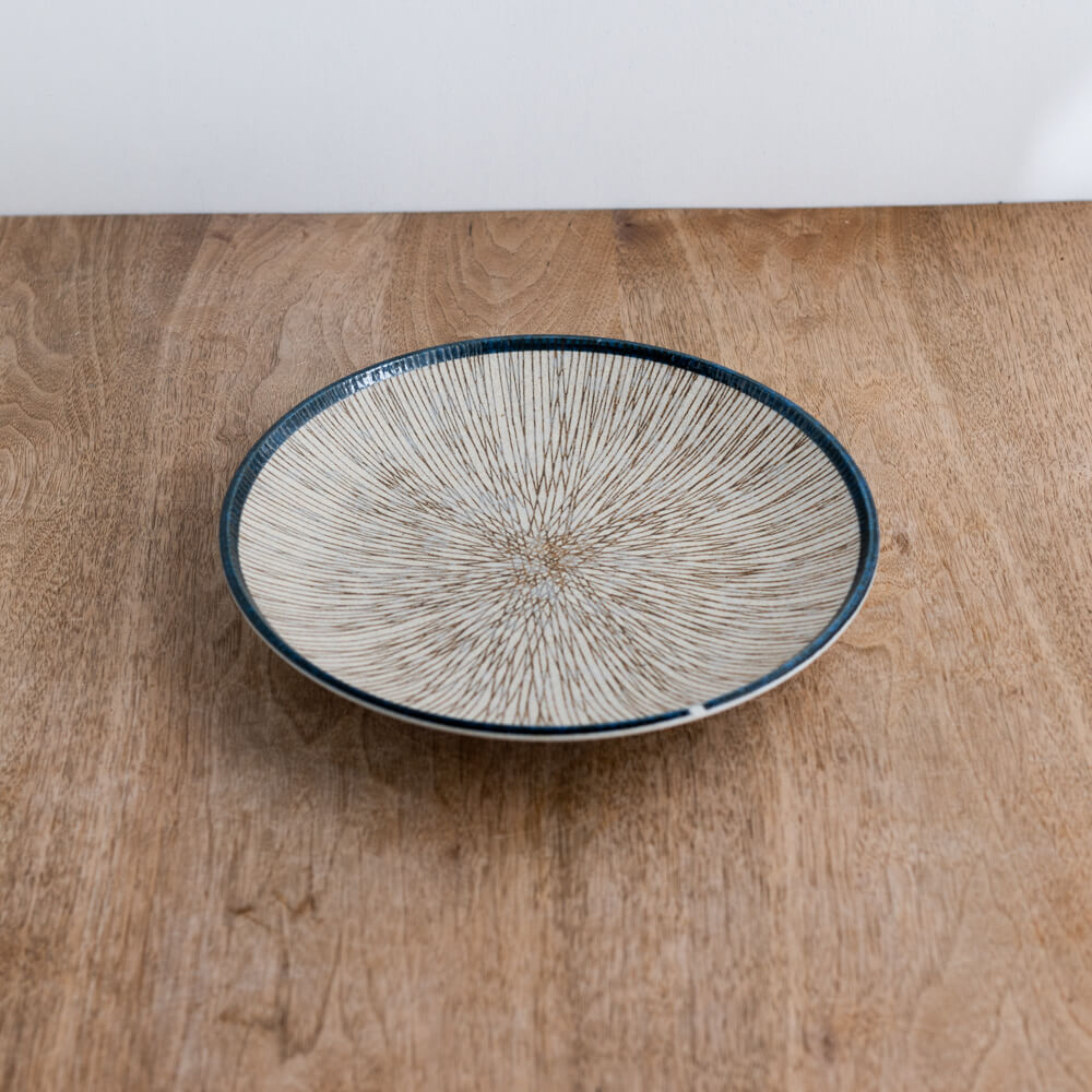 【WEB限定】砂目乱十草 丸8寸皿 -器市-