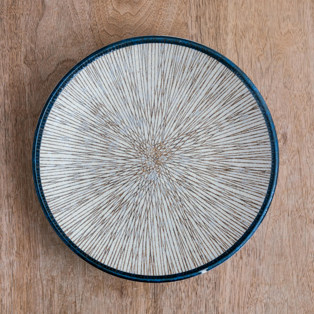 【WEB限定】砂目乱十草 丸8寸皿 -器市-