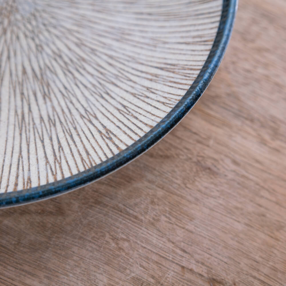 【WEB限定】砂目乱十草 丸8寸皿 -器市-