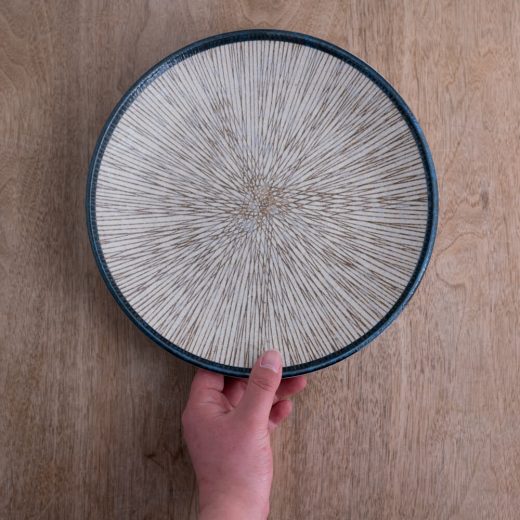 【WEB限定】砂目乱十草 丸8寸皿 -器市-