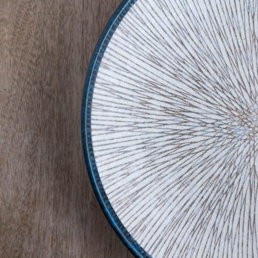 【WEB限定】砂目乱十草 丸8寸皿 -器市-