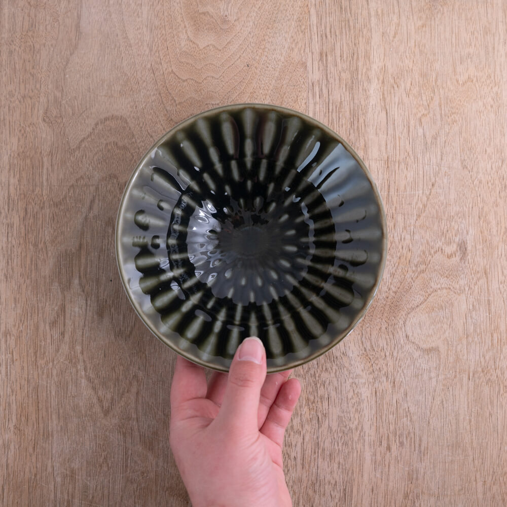 【WEB限定】Focus 織部 輪二重5.5深鉢 -器市-