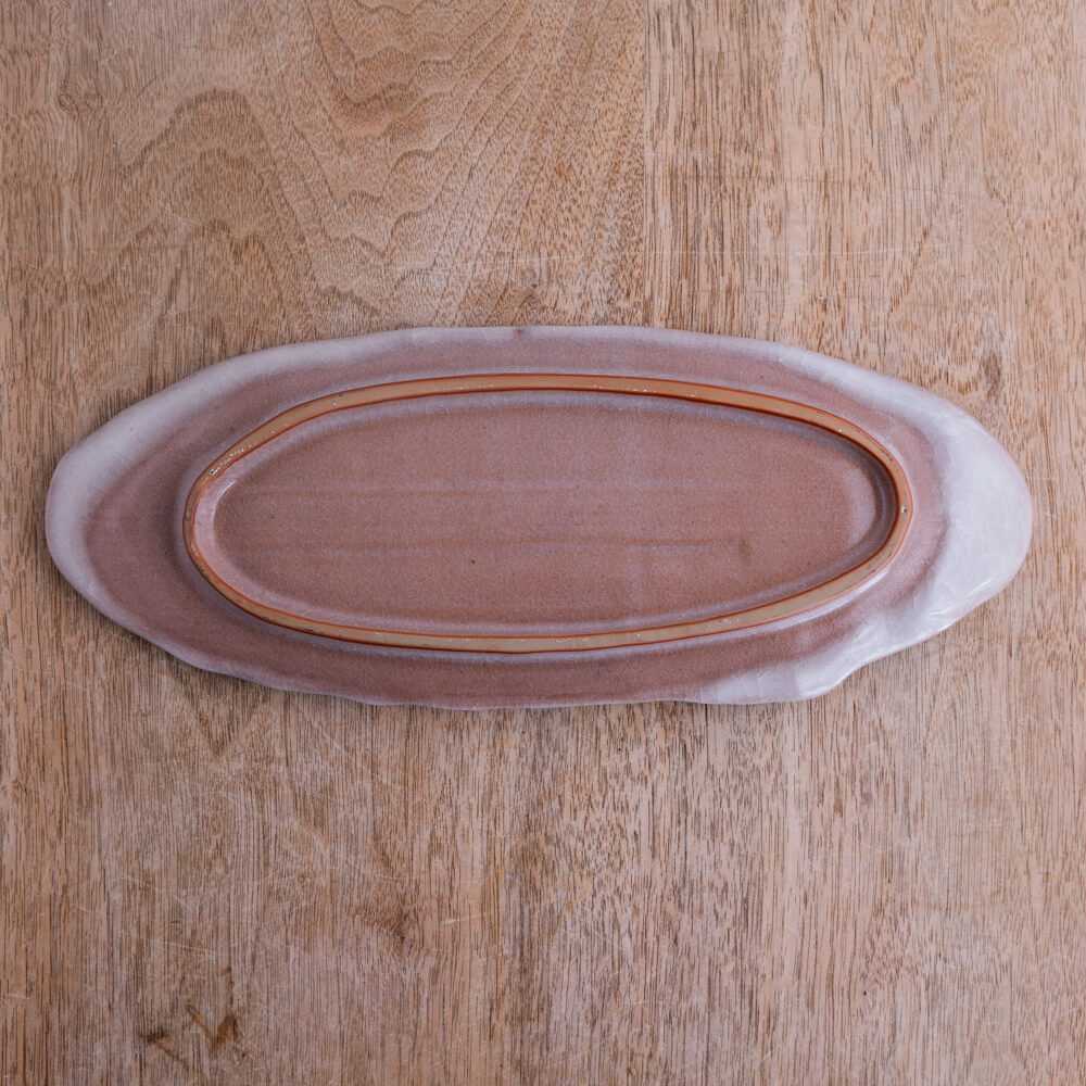 【WEB限定】貫入 雲型長皿 (大) -器市-