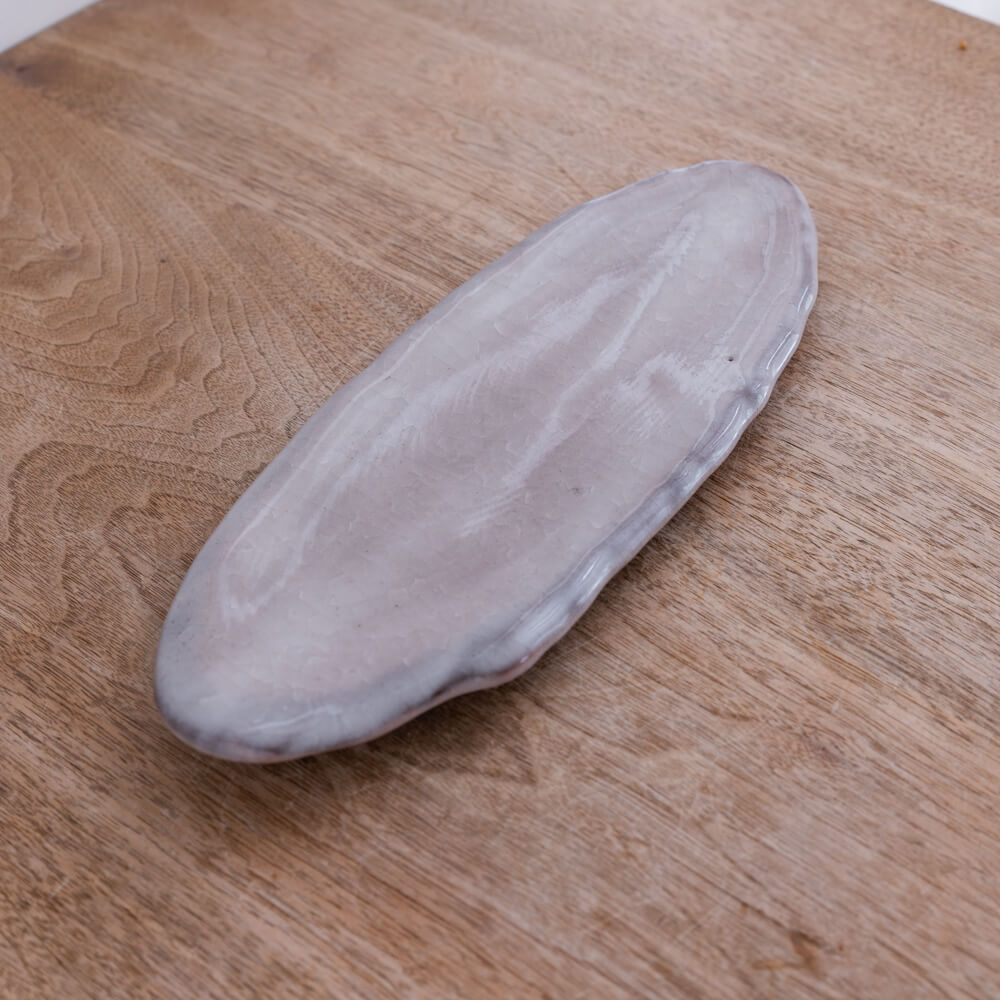 【WEB限定】貫入 雲型長皿 (大) -器市-