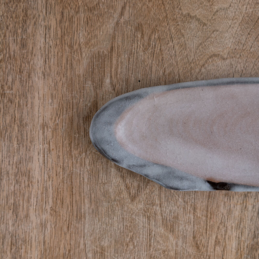 【WEB限定】貫入 雲型長皿 (小) -器市-