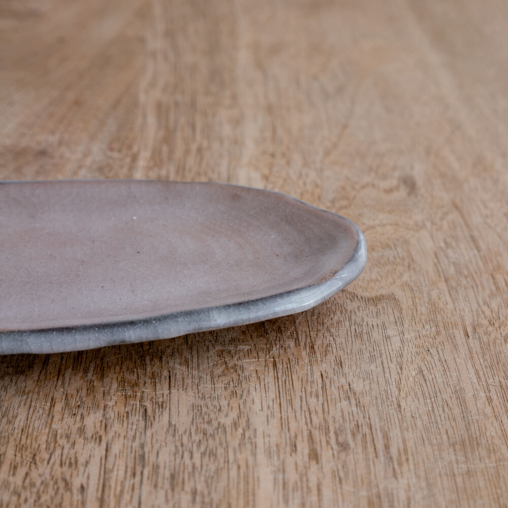 【WEB限定】貫入 雲型長皿 (小) -器市-