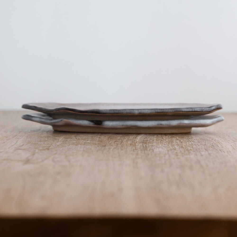 【WEB限定】貫入 雲型長皿 (小) -器市-