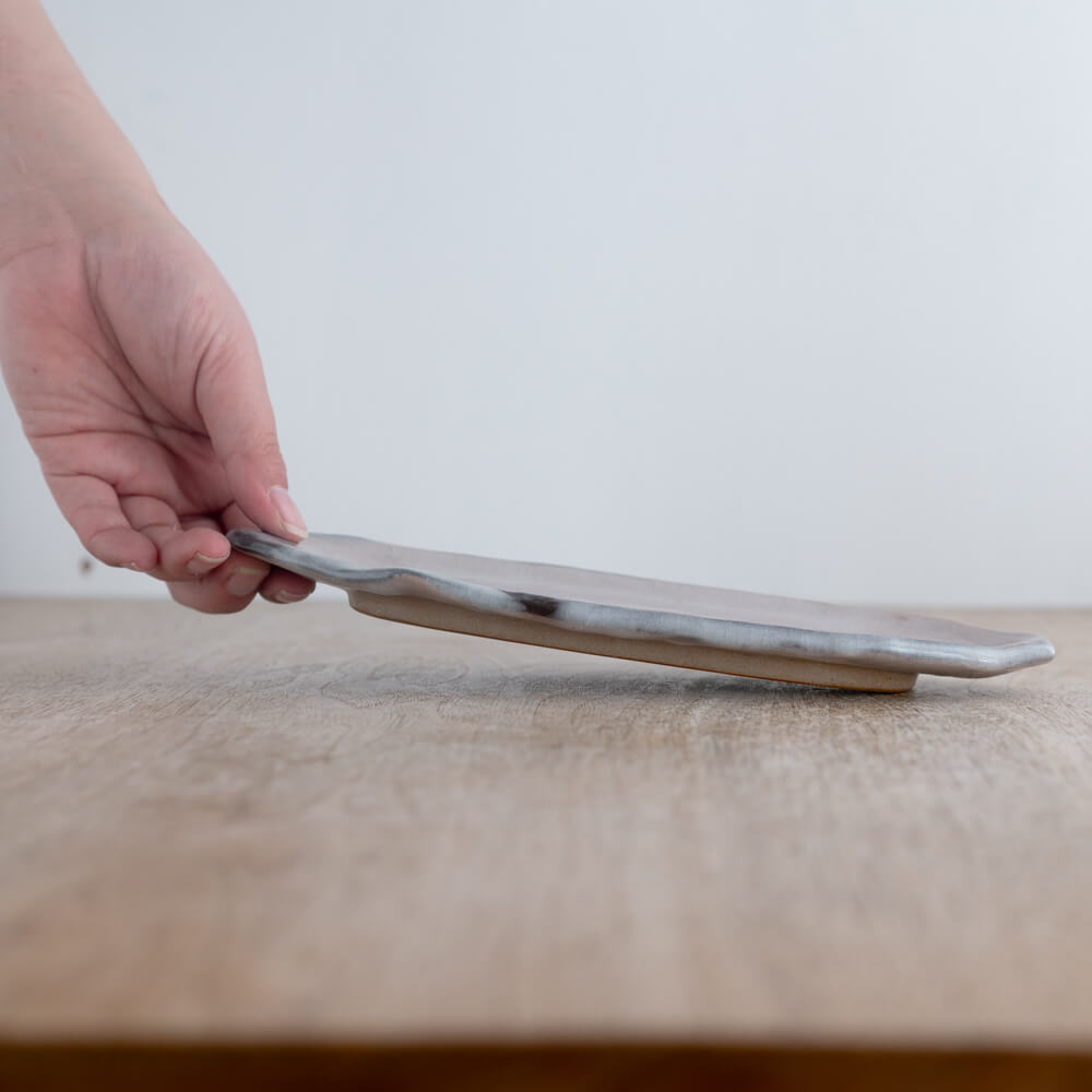 【WEB限定】貫入 雲型長皿 (小) -器市-