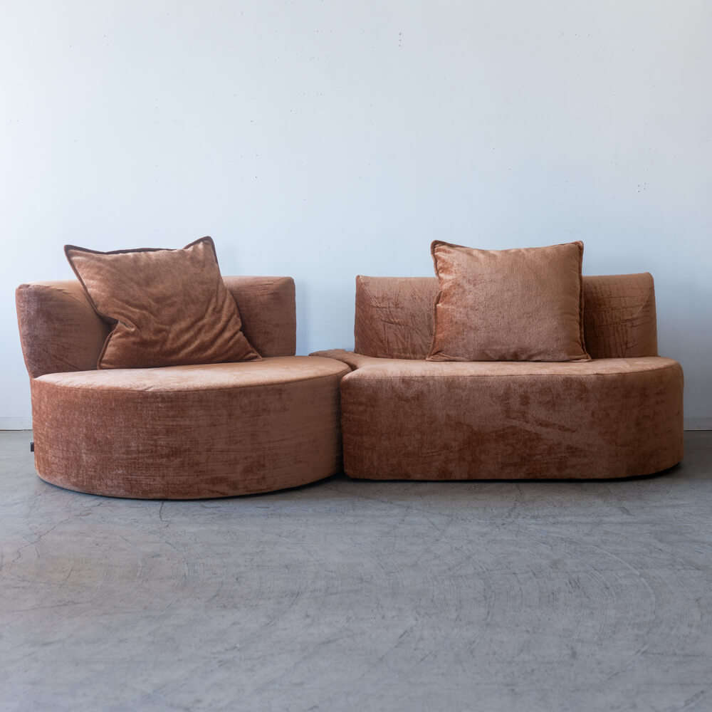 MORU 3S圧縮ソファ 張地：キャメル SH400