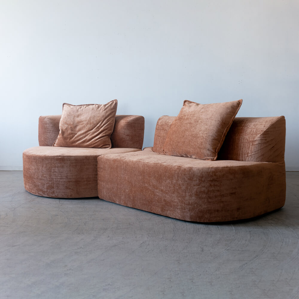 MORU 3S圧縮ソファ 張地：キャメル SH400