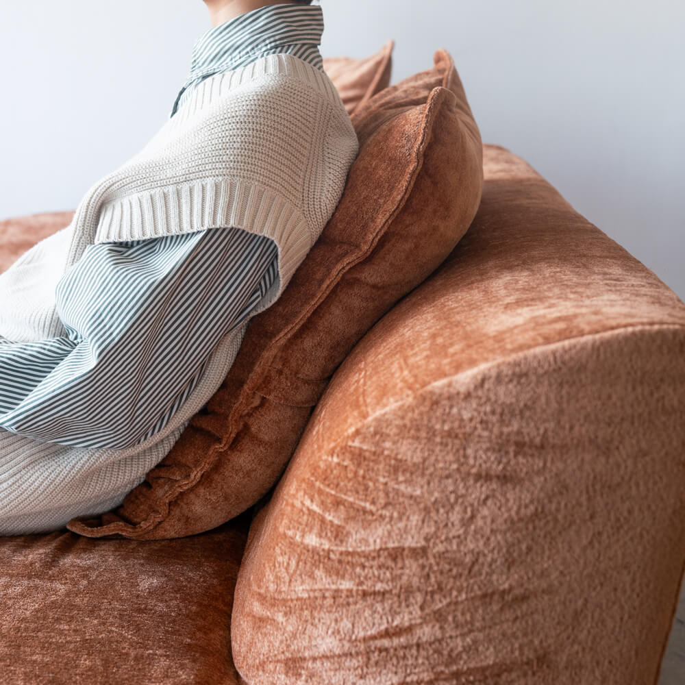 MORU 3S圧縮ソファ 張地：キャメル SH400