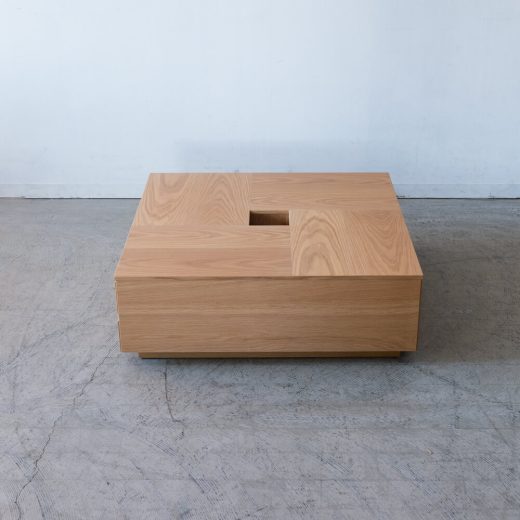 【数量限定】アトリⅡ センターテーブル 80 引出付 ホワイトオーク突板 ウレタン塗装