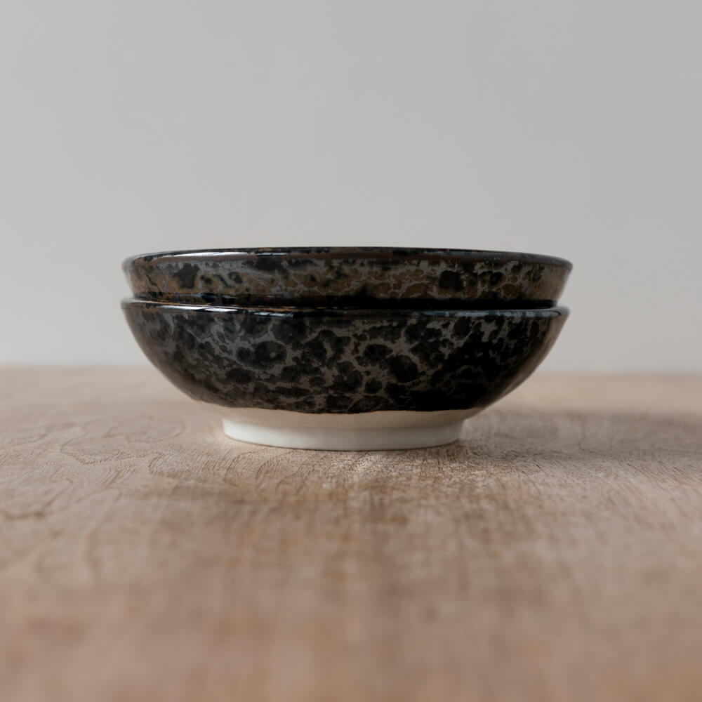 【WEB限定】黒真珠十草 手捻り5寸鉢 -器市-