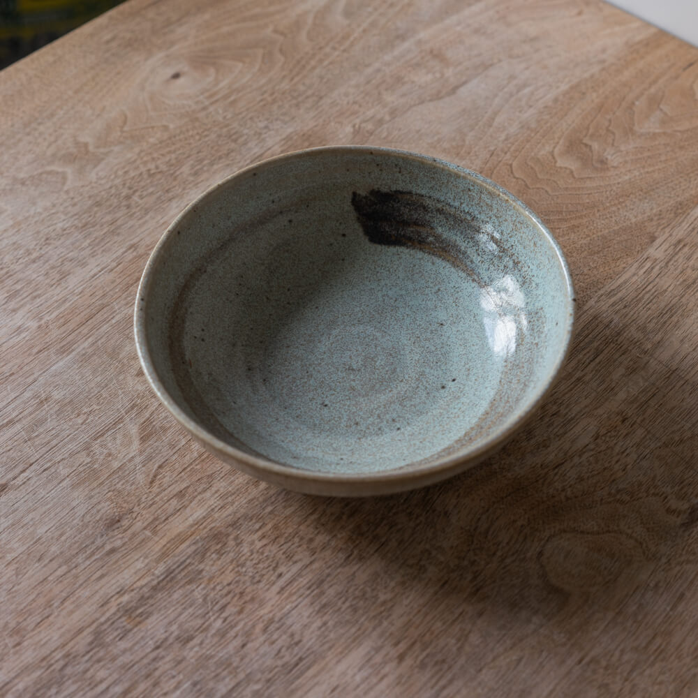 刷毛目 茶 ロクベ6寸ボール -器市-