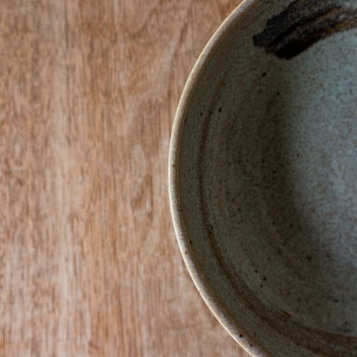 刷毛目 茶 ロクベ6寸ボール -器市-