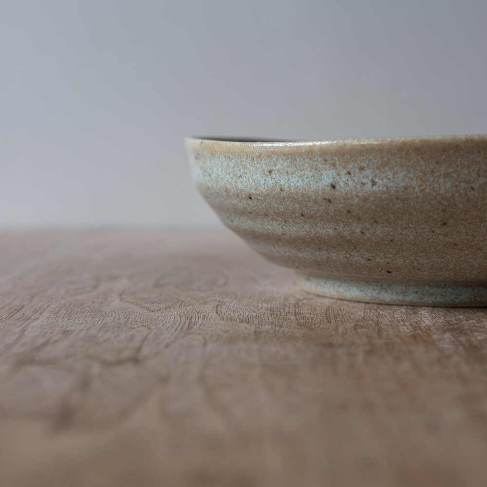 刷毛目 茶 ロクベ6寸ボール -器市-