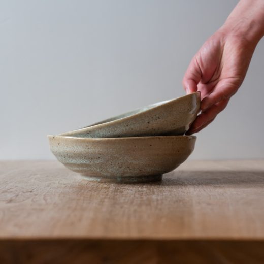 刷毛目 茶 ロクベ6寸ボール -器市-