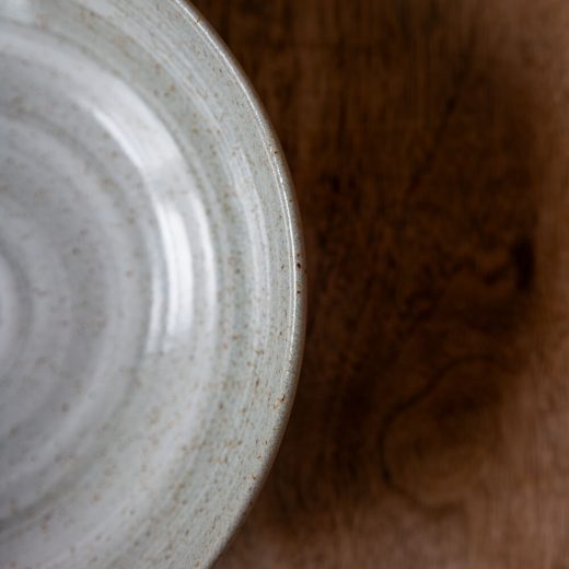 灰粉引刷毛目 ロクベ6寸ボール -器市-