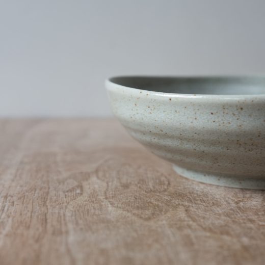 灰粉引刷毛目 ロクベ6寸ボール -器市-