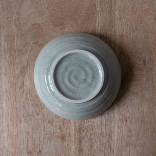 灰粉引刷毛目 ロクベ6寸ボール -器市-