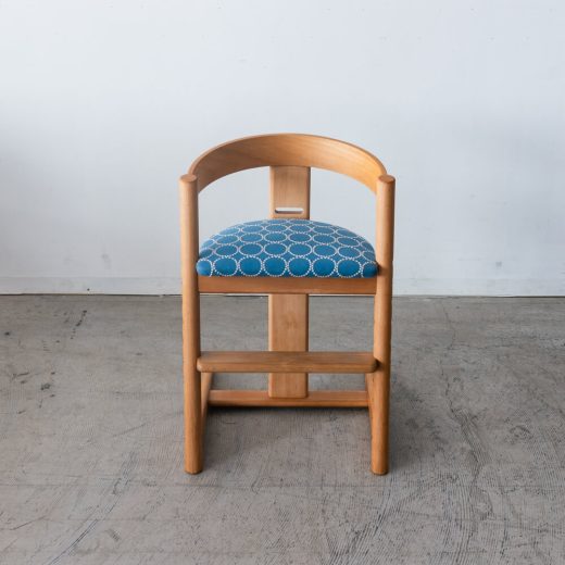 ［アップサイクル品］木馬舎 キッズチェア 国産ブナ材 ミナ ペルホネン tambourine ブルー