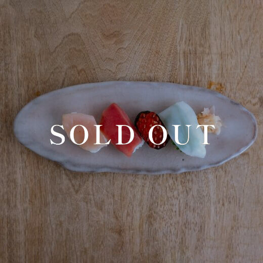 アウトレット食器（器市）の貫入 雲型長皿 (大)売り切れ