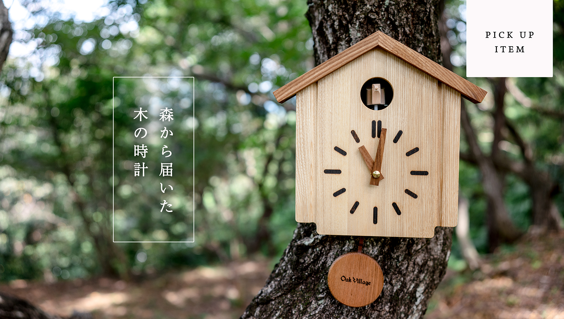 森から届いた木の時計